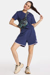 Rosaline Yale University Easy Movement Relaxed Fit Shorts - Bellwether Blue — thumbnail 4